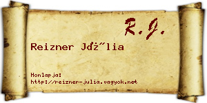 Reizner Júlia névjegykártya